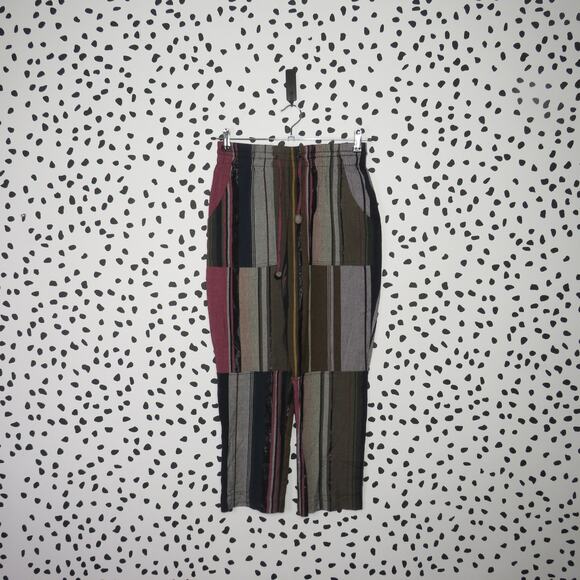 Apiece Apart Striped Boho Cropped Floris Casual Pants - Picture 2 of 11